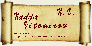 Nadja Vitomirov vizit kartica